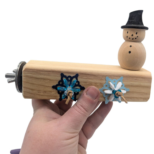 Winter Wonderland by Lil Monsters Bird Toys. 6 inch variant held in hand for scale.