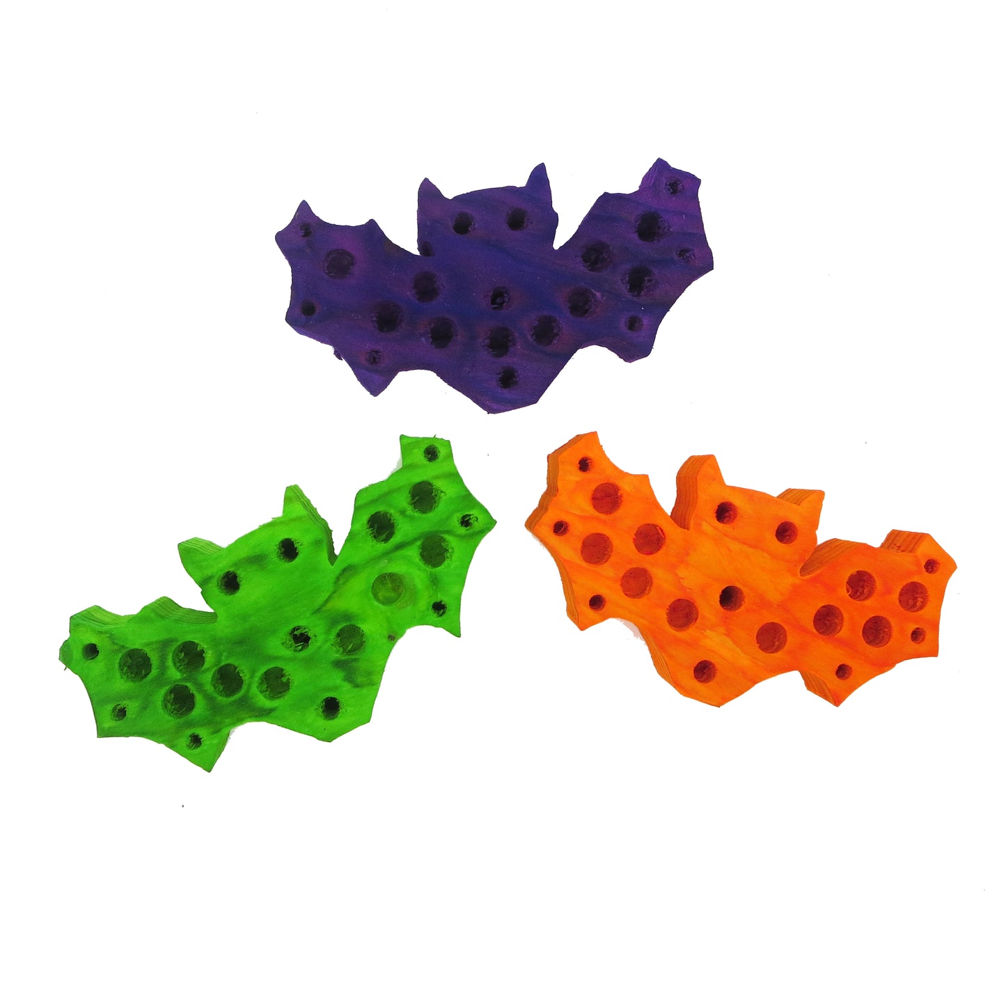 A Halloween themed toy for small parrots such as conures, cockatiels. budgies, parakeets, ringnecks and more.