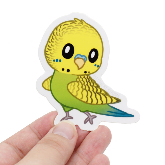 Green Budgie Sticker