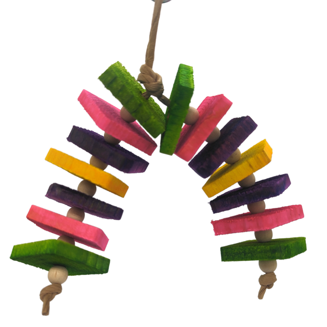 Collection of Lil Monsters Bird Toys with Thin Chippable Pine