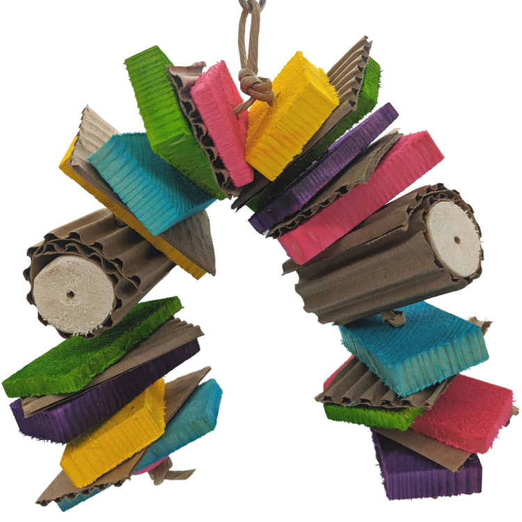 Collection of Lil Monsters Bird Toys featuring toys with thick or hard woods