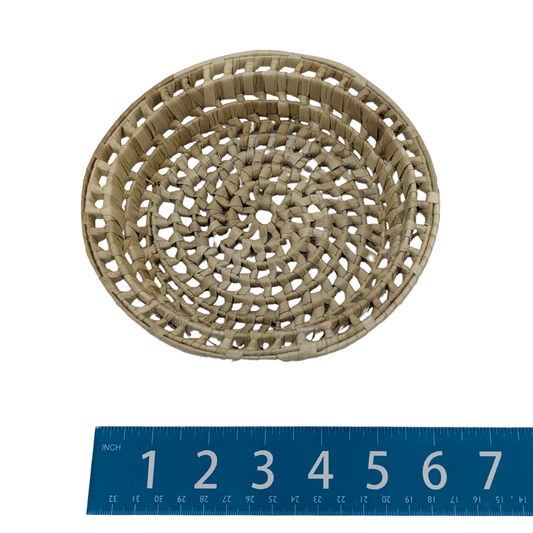 6 Inch Palm Bowl bird toy part by Lil Monsters Bird toys, next to ruler for width and scale