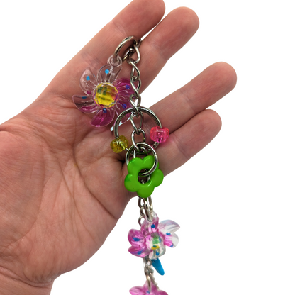 April Showers spring themed bird toy by Lil Monsters Bird Toys, close up in hand showing scale and details