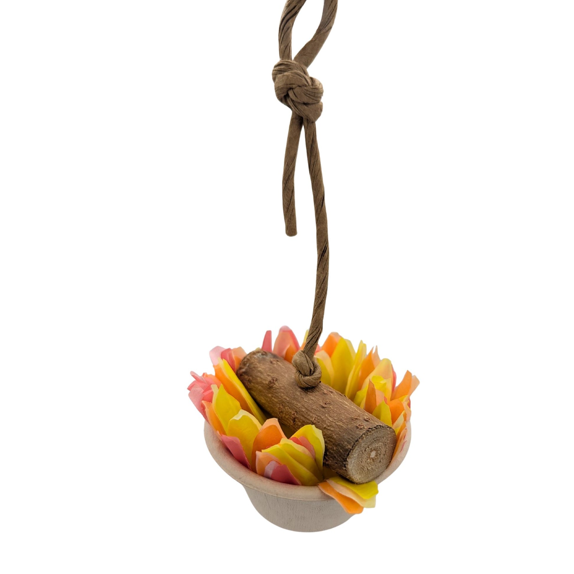 Brazier by Lil Monsters Bird Toys. Hanging option. 