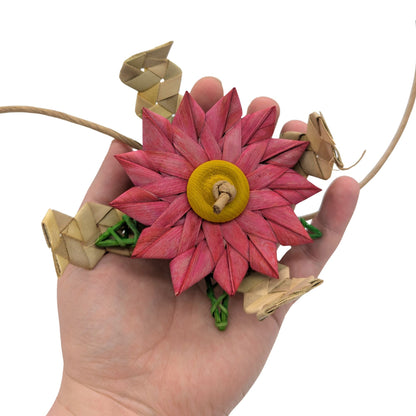 Daisy by Lil Monsters Bird Toys. Held in hand for scale. 