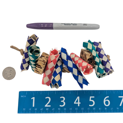 Digit by Lil Monsters Bird Toys. Shown next to a US quarter, sharpie marker, and ruler to show scale. 
