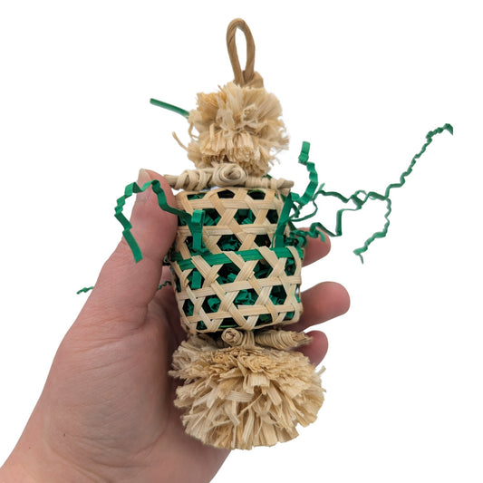 Pinata by Lil Monsters Bird Toys. Held in hand for scale. 