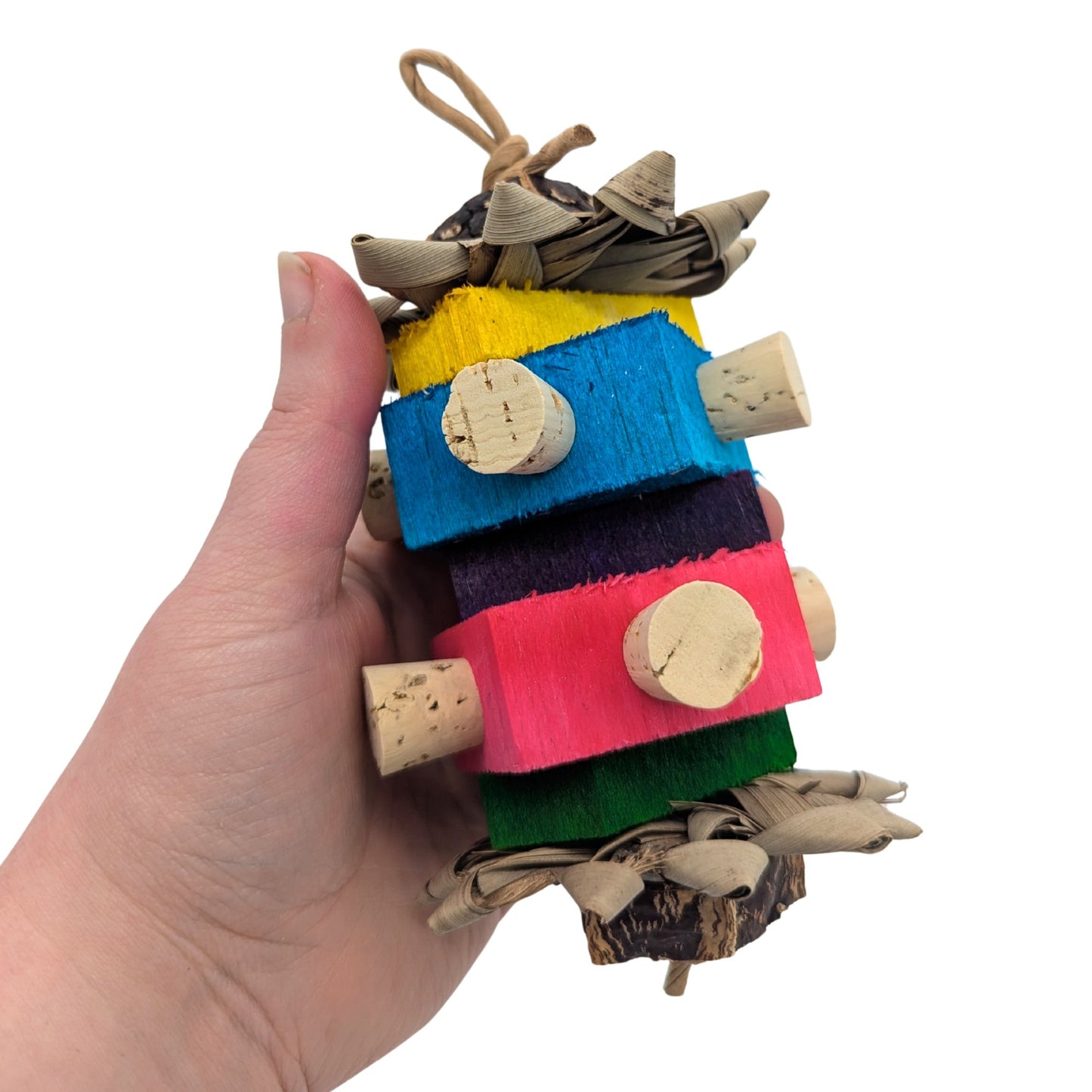 Prim by Lil Monsters Bird Toys. Held in hand to show scale. 