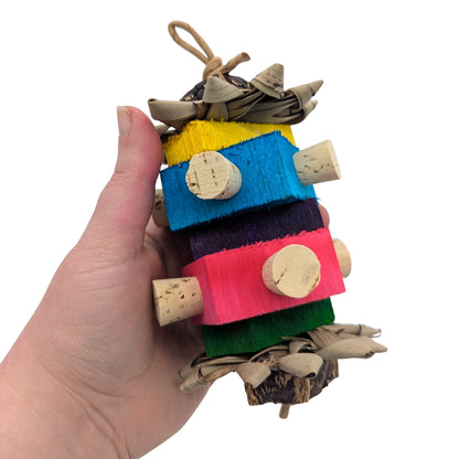 Prim by Lil Monsters Bird Toys. Held in hand to show scale. 