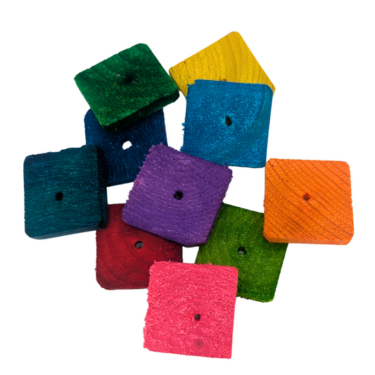 0.25 inch pine slices bird toy parts by Lil Monsters Bird Toys