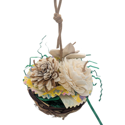 Spring Bouquet by Lil Monsters Bird Toys. Showing another version to showcase the variety of flowers you may receive. 