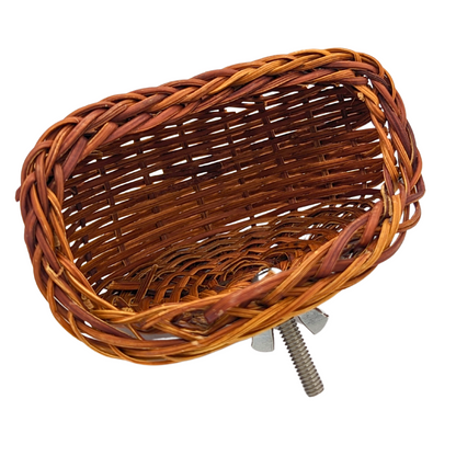 Toy Basket by Lil Monsters Bird Toys, top down view