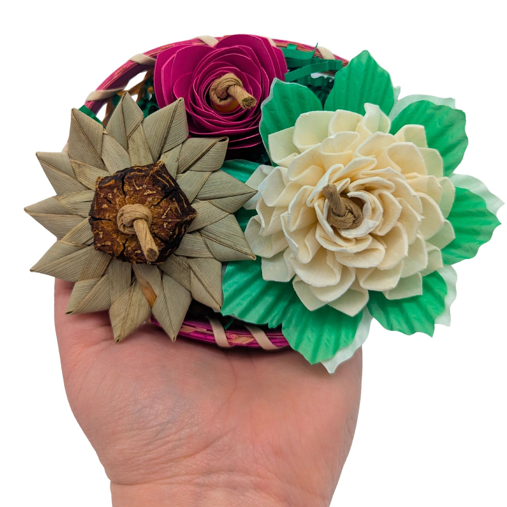 Wildflowers by Lil Monsters Bird Toys. Shown in had for scale. 