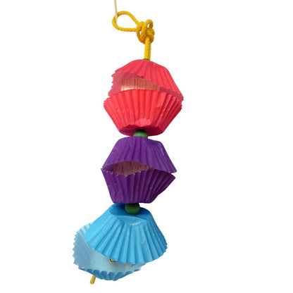 Balsa Surprise by Lil Monsters Bird Toys. Showing an alternate color scheme to demonstrate variability. 