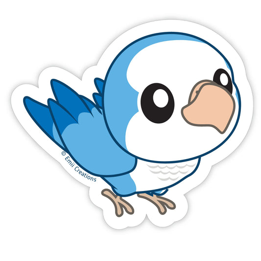 Blue Quaker Parrot Sticker