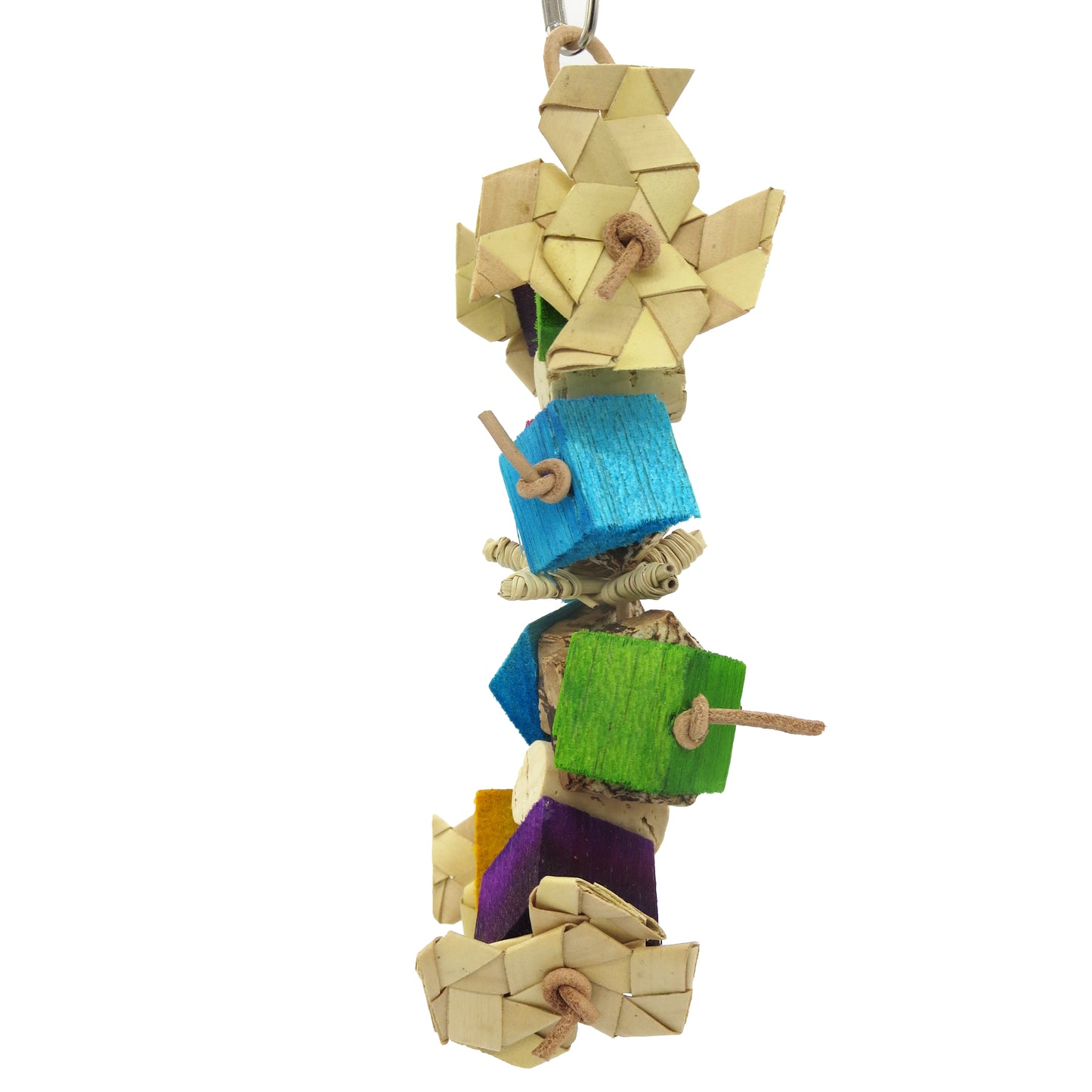 Easy Peasy by Lil Monsters Bird Toys. Side view of the toy. 