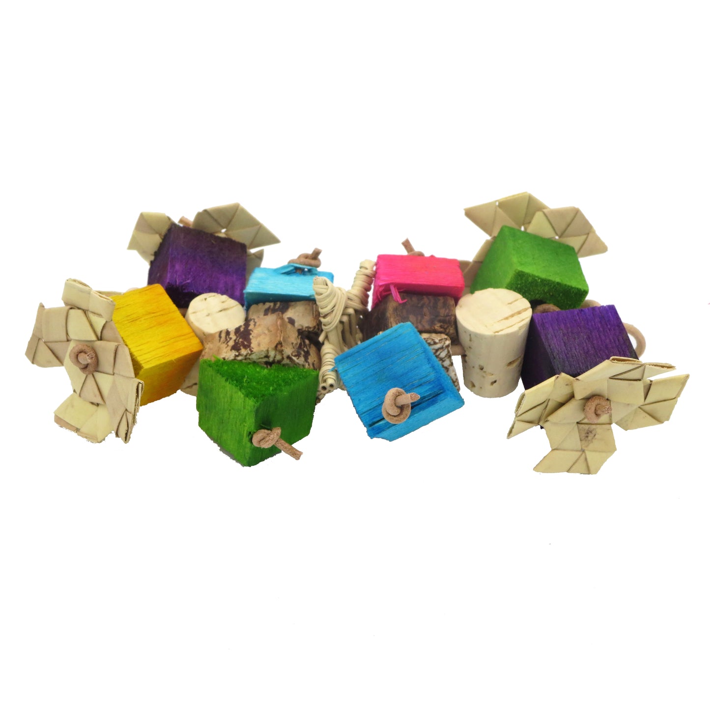 Easy Peasy by Lil Monsters Bird Toys. Three quarter view. 