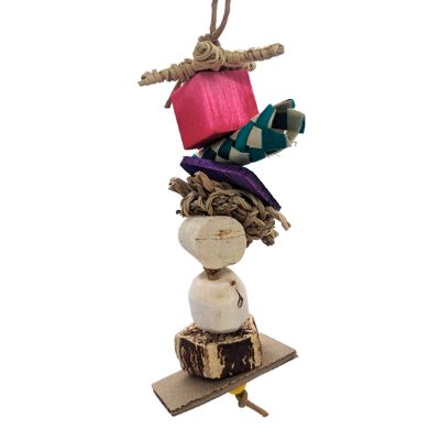 Lazy Monster Sampler by Lil Monsters Bird Toys, with a variety of materials for small beaks