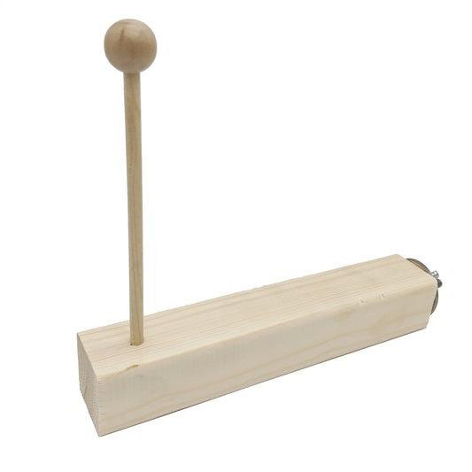 Skewer Perch by Lil Monsters Bird Toys.  A pine perch with a dowel skewer and stainless steel hardware. 