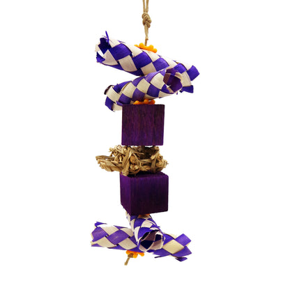 Argyle by Lil Monsters Bird Toys. Purple coloration. 