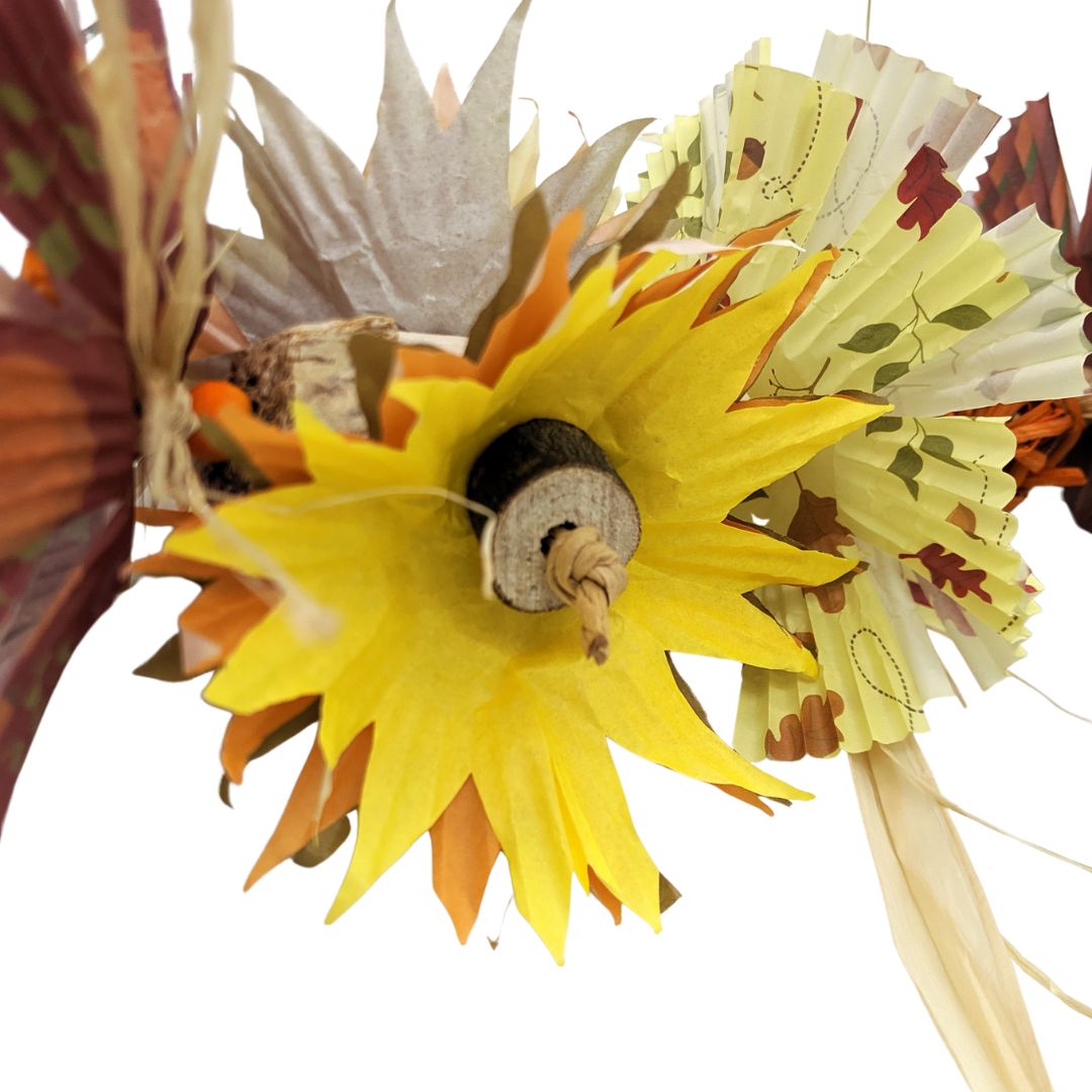 Cupcake liner and cottonwood coin sunflowers