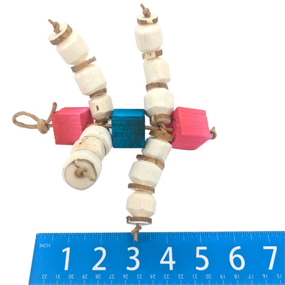 Buggy by Lil Monsters Bird Toys, next to a ruler showing scale (About 5 inches long). 