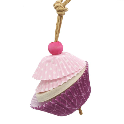 Cupcake Forager by Lil Monsters Bird Toys. Side view