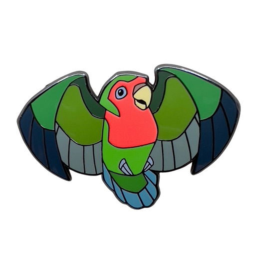 Lovebird Enamel Pin by Roamin Bison Workshop